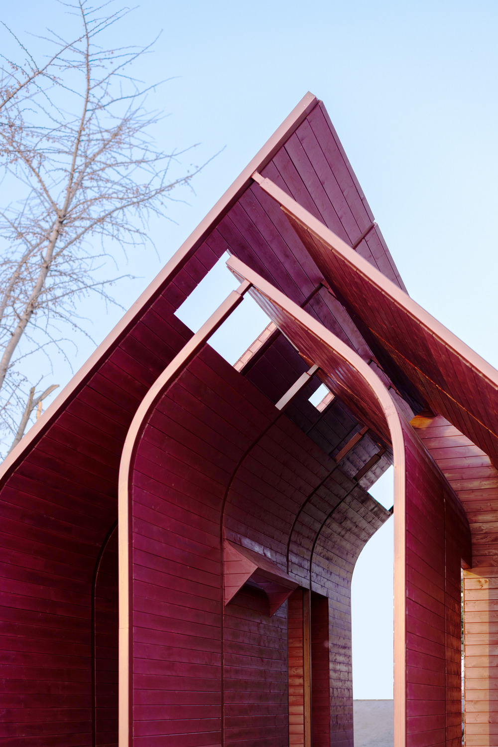 LIN Architects wood pavillion